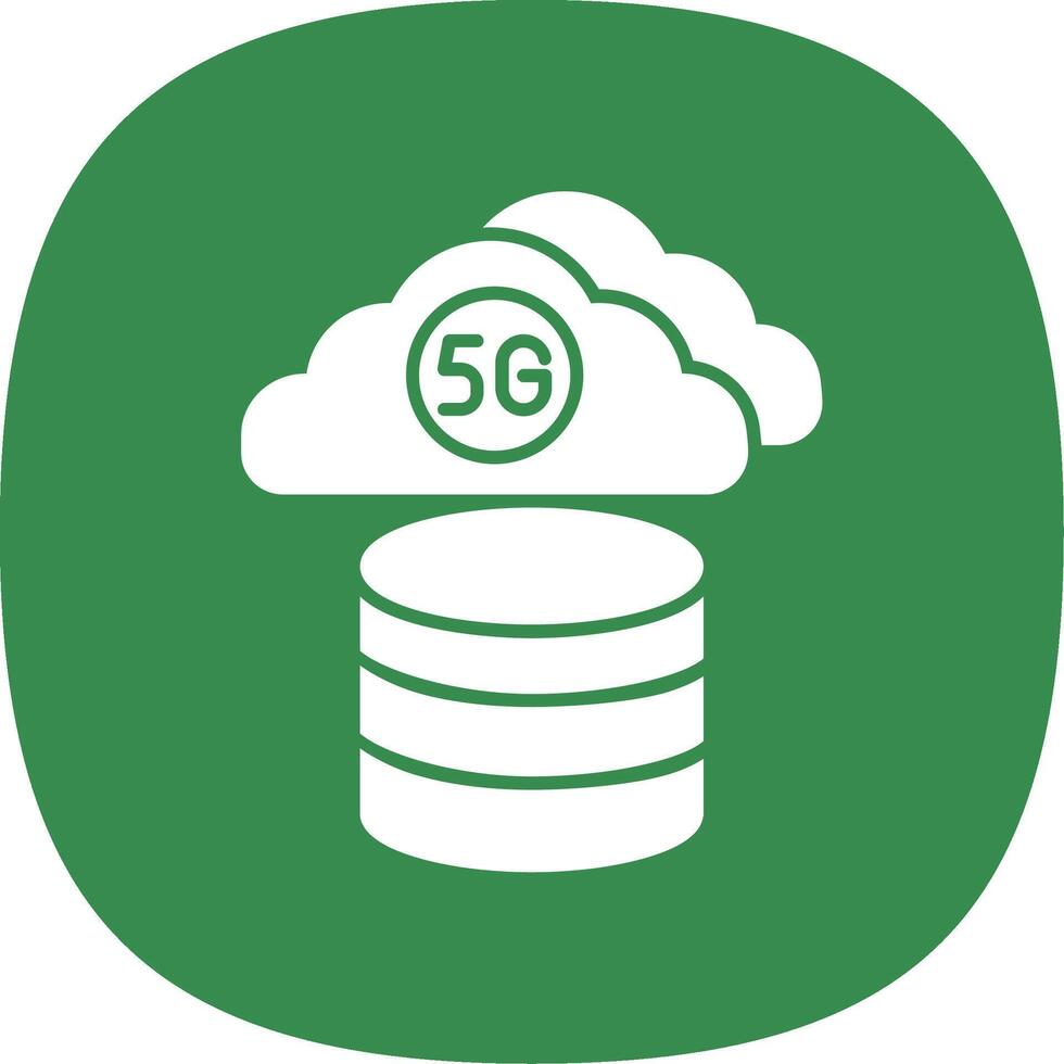 Cloud Database Line Two Color Icon vector