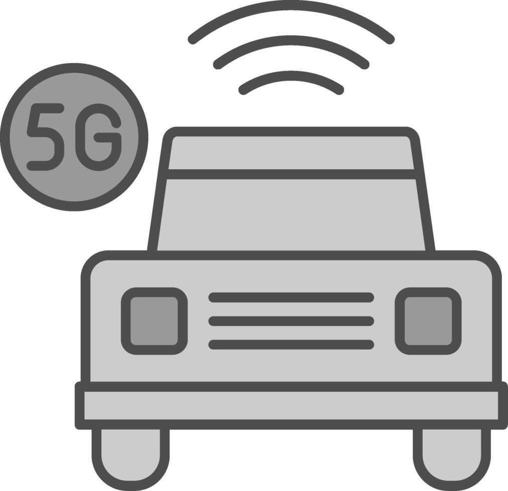 Smart Car Fillay Icon vector