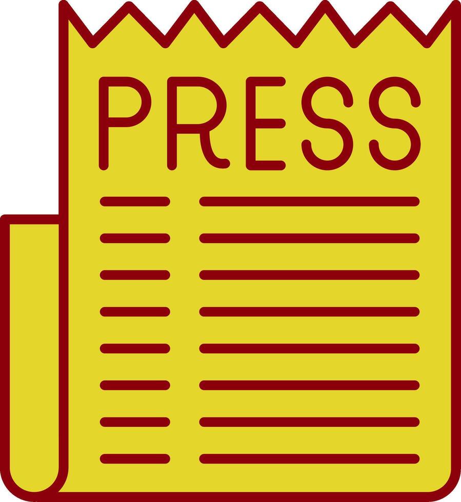 Press Release Line Two Color Icon vector