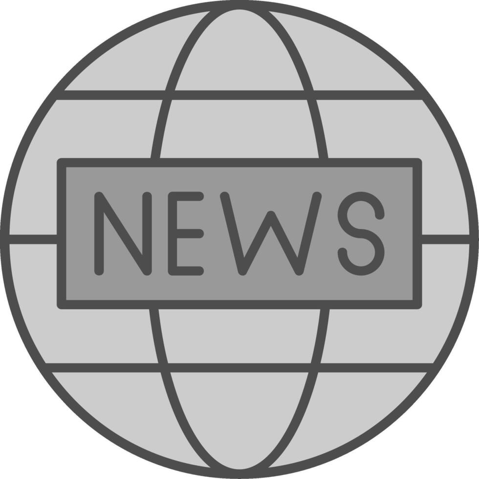 News Report Line Two Color Icon vector