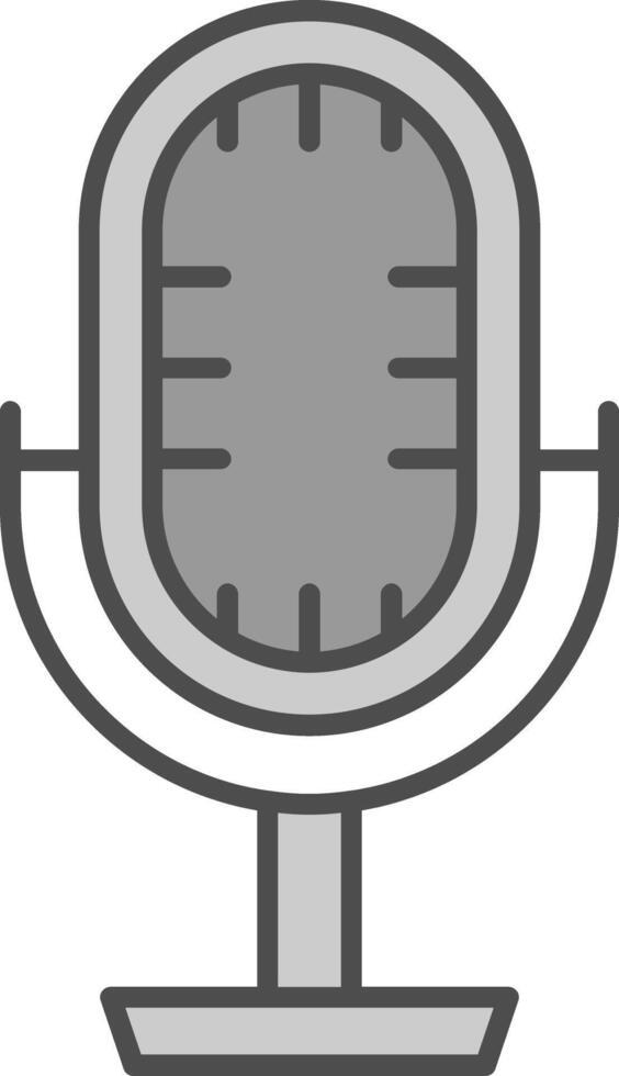 Studio Microphone Fillay Icon vector