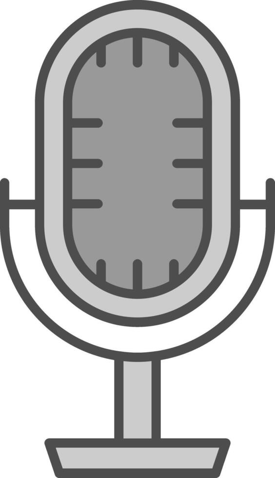 Studio Microphone Fillay Icon vector