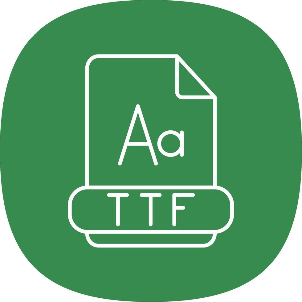 Ttf Line Curve Icon vector