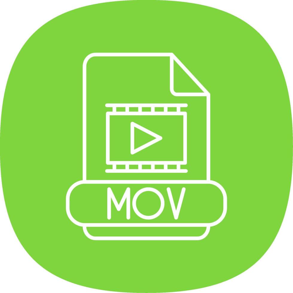 Mov Line Curve Icon vector