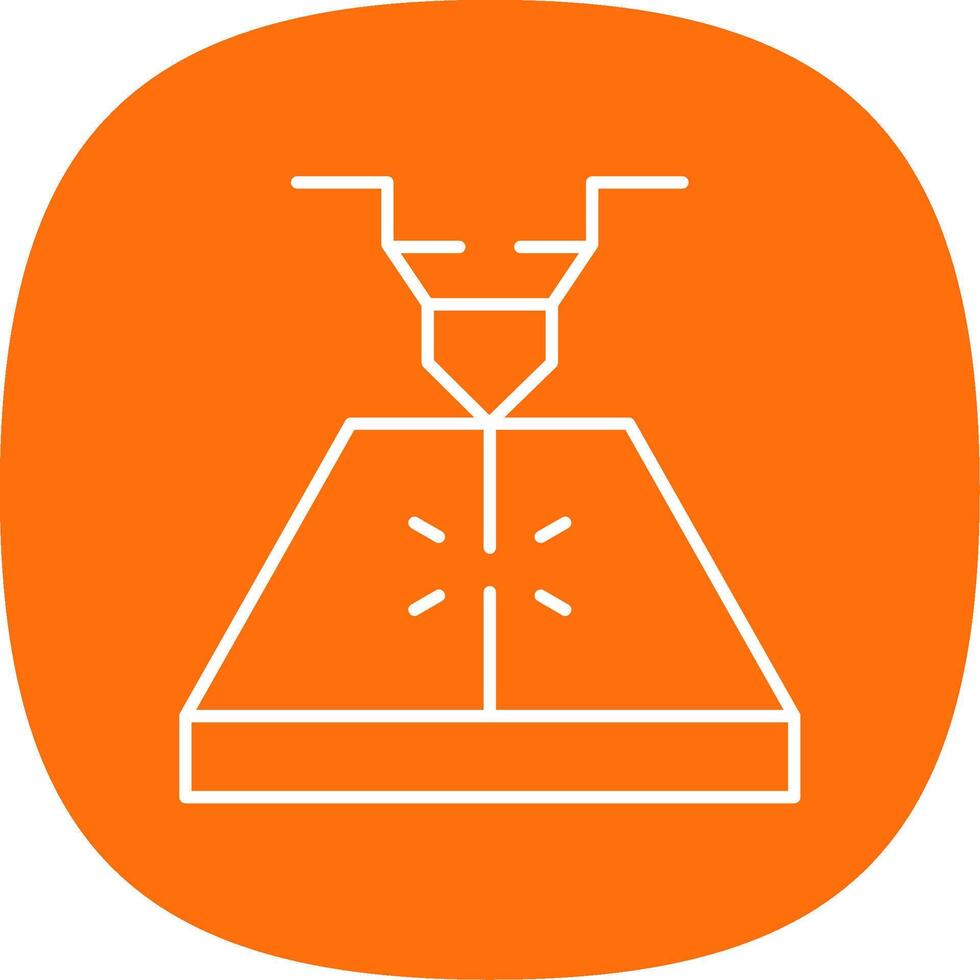 Laser Line Curve Icon vector