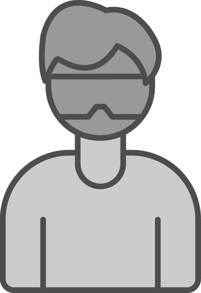 virtual lentes relleno icono vector