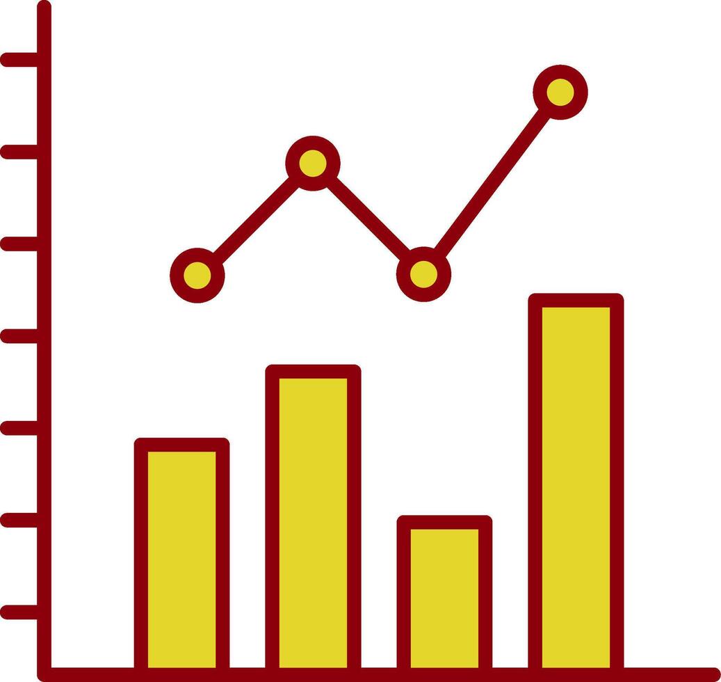 Bar Chart Line Circle Icon vector