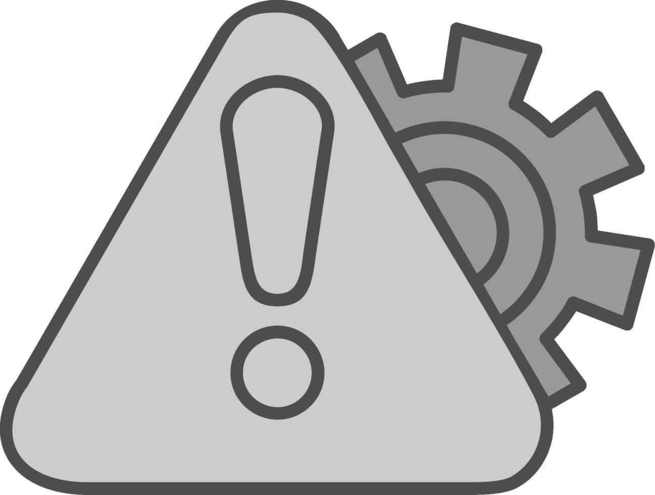 Warning Sign Fillay Icon vector