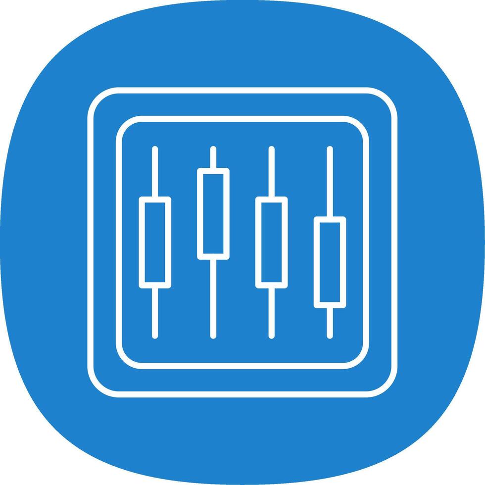Diagram Line Curve Icon vector