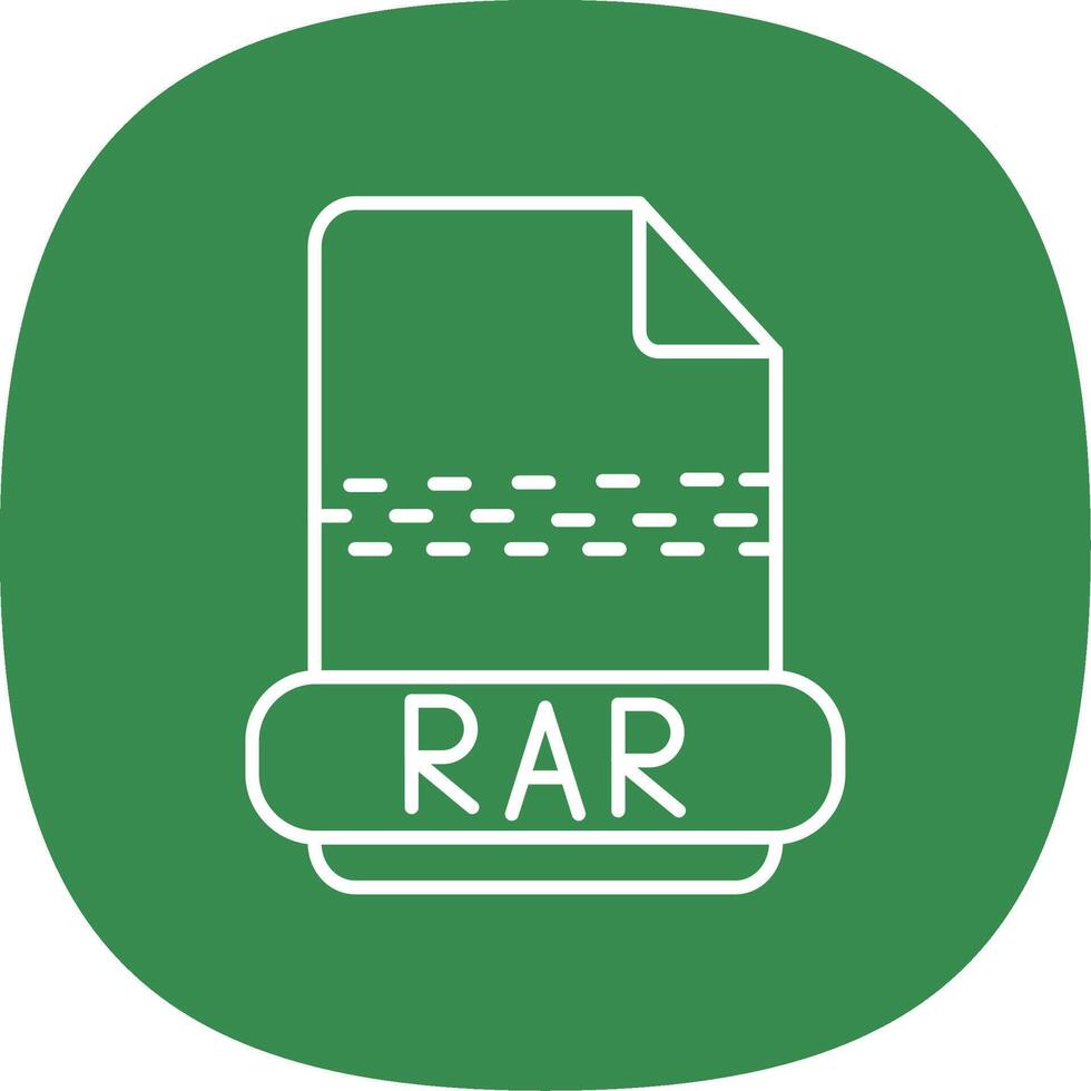 Rar Line Curve Icon vector