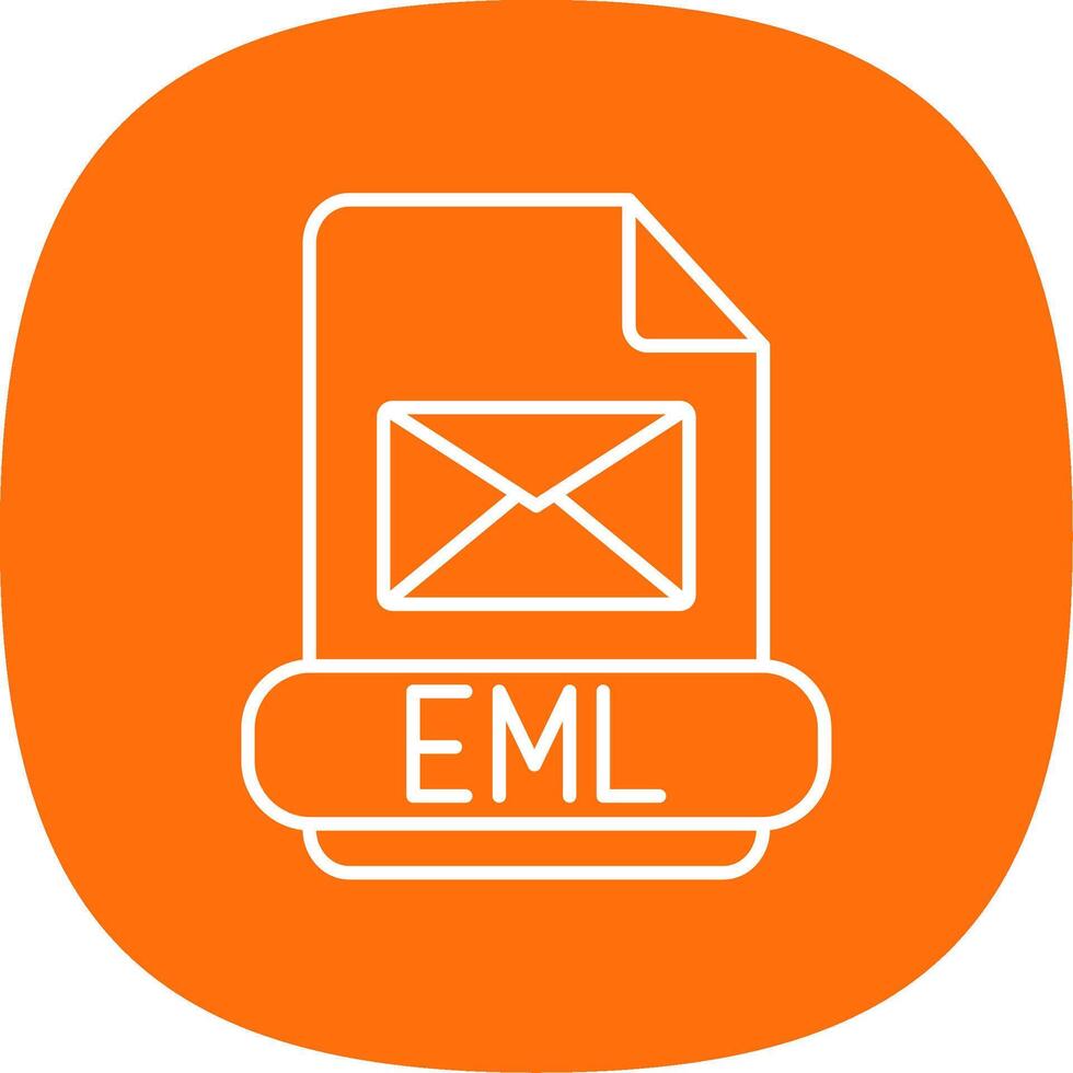 Eml Line Curve Icon vector