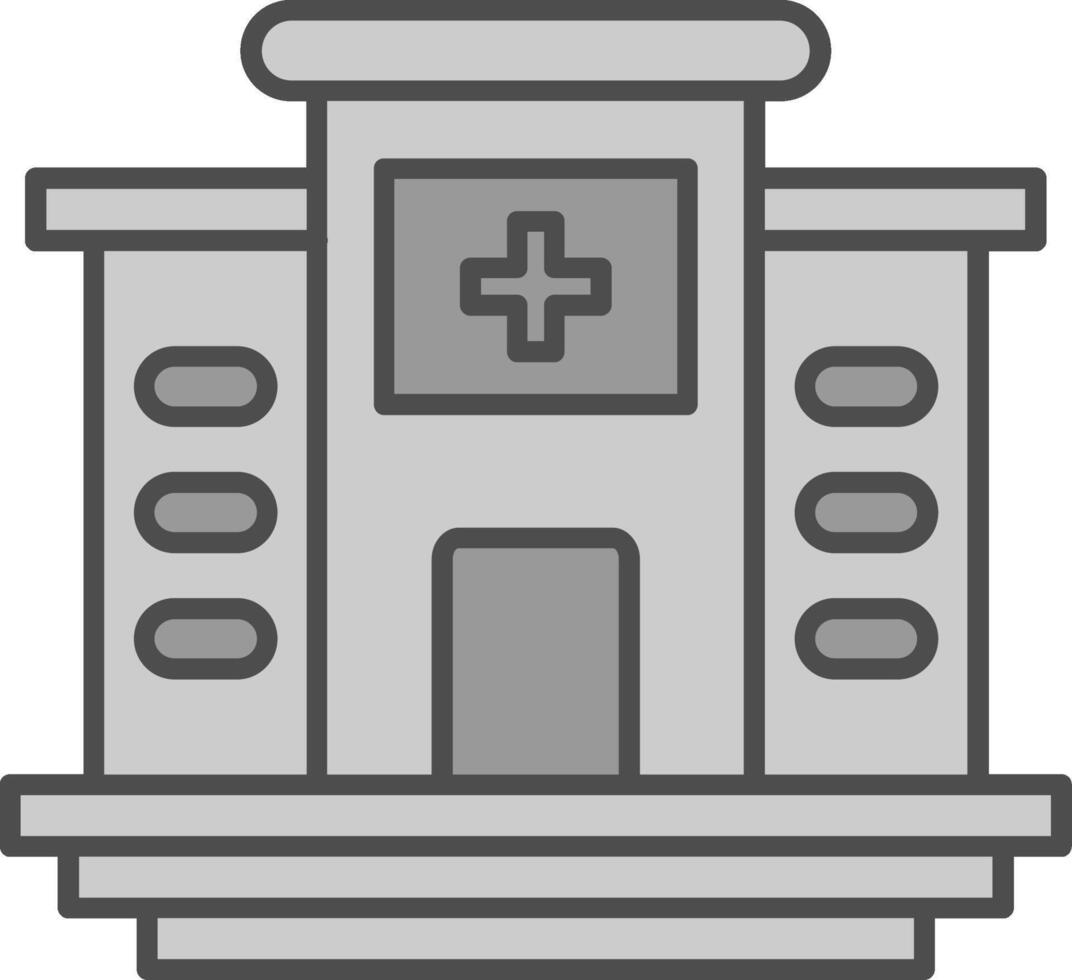 Hospital Fillay Icon vector