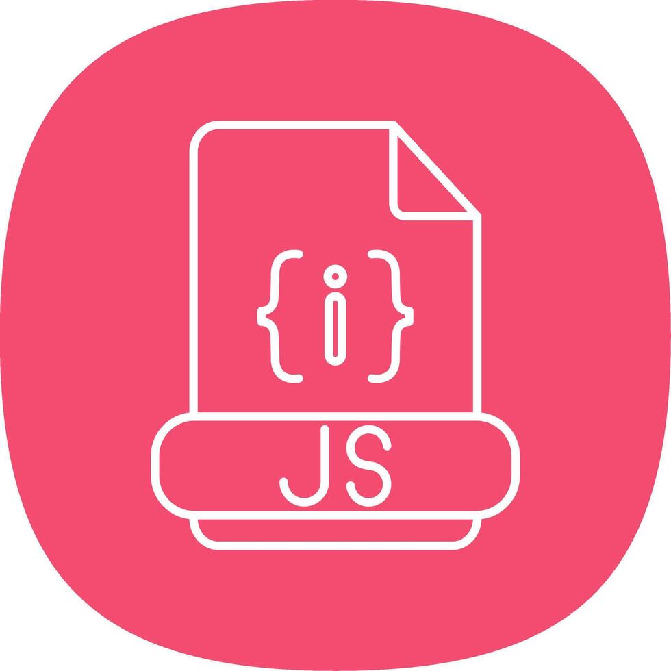 js formato línea curva icono vector