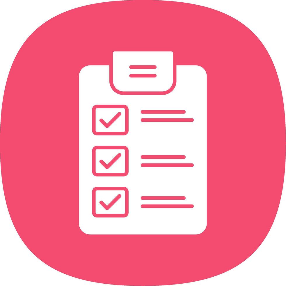 Checklist Line Circle Icon vector