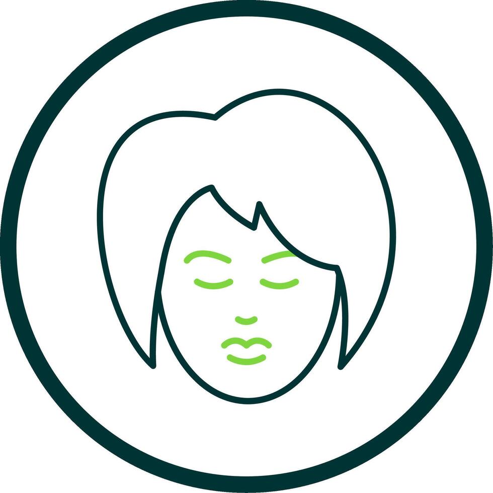 Beauty Treatment Line Circle Icon vector