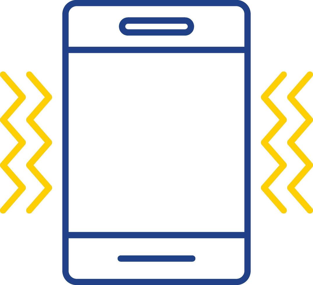 Vibration Line Two Color Icon vector