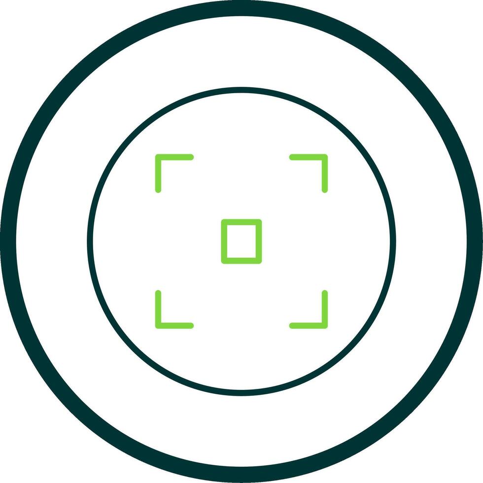 Focus Line Circle Icon vector