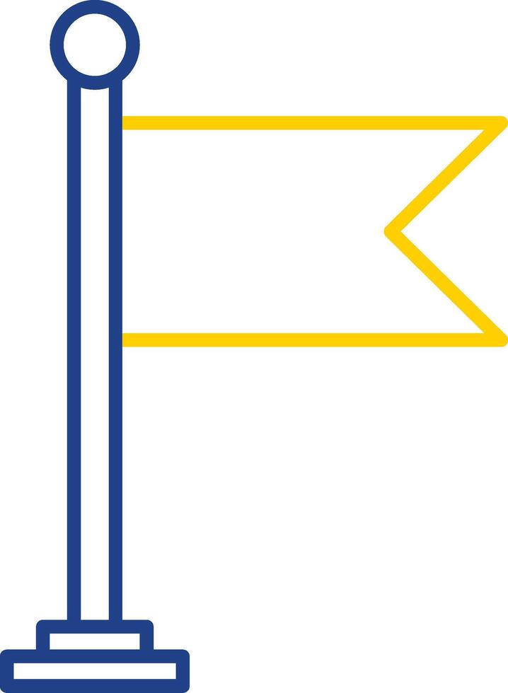 Flag Line Two Color Icon vector