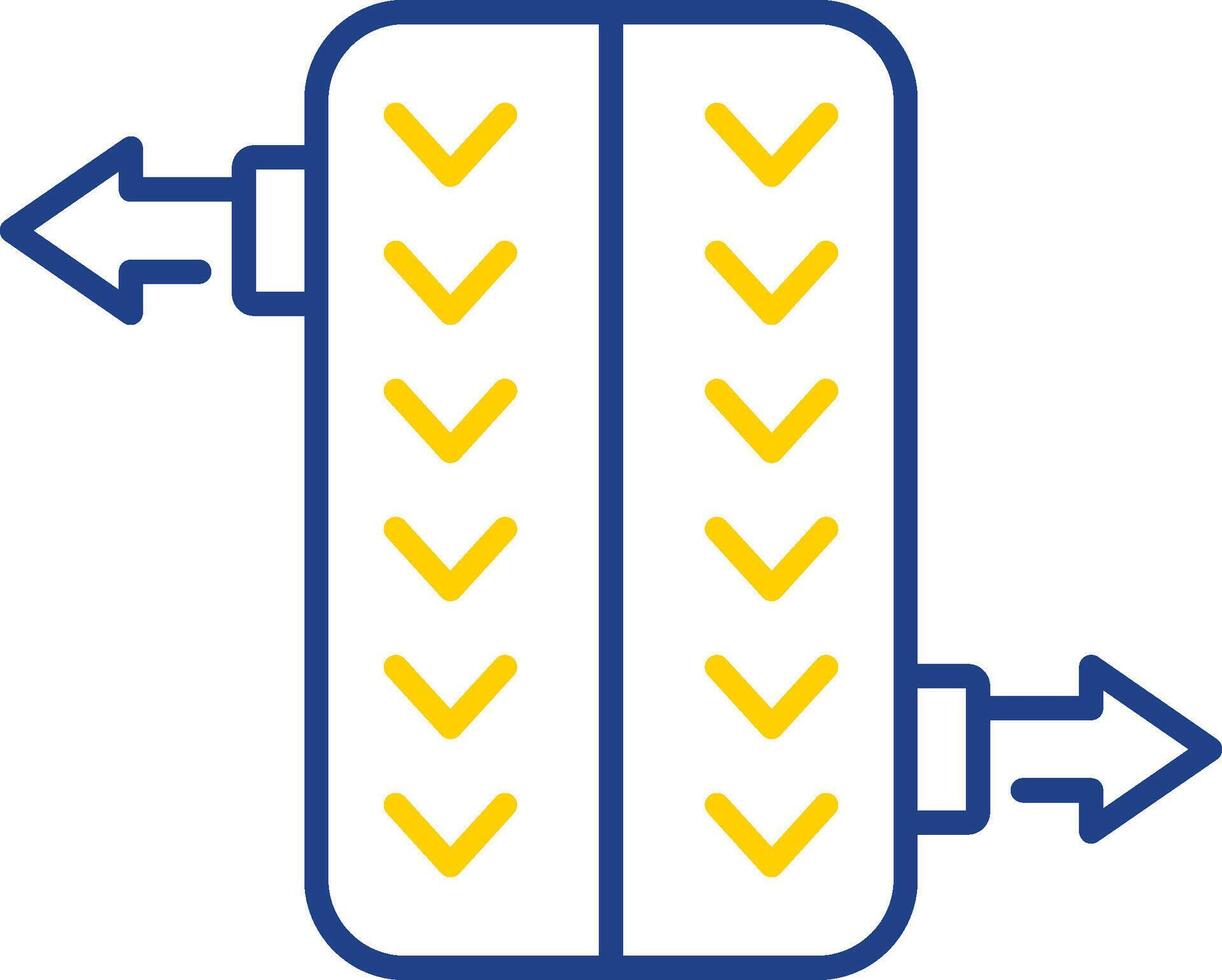 Wheel Alignment Line Two Color Icon vector