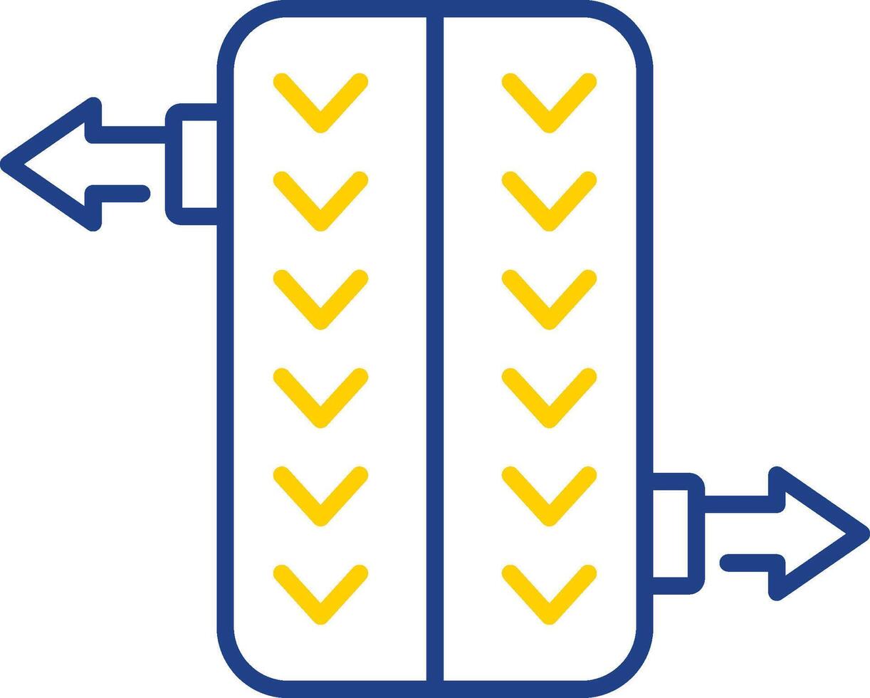 línea de alineación de ruedas icono de dos colores vector