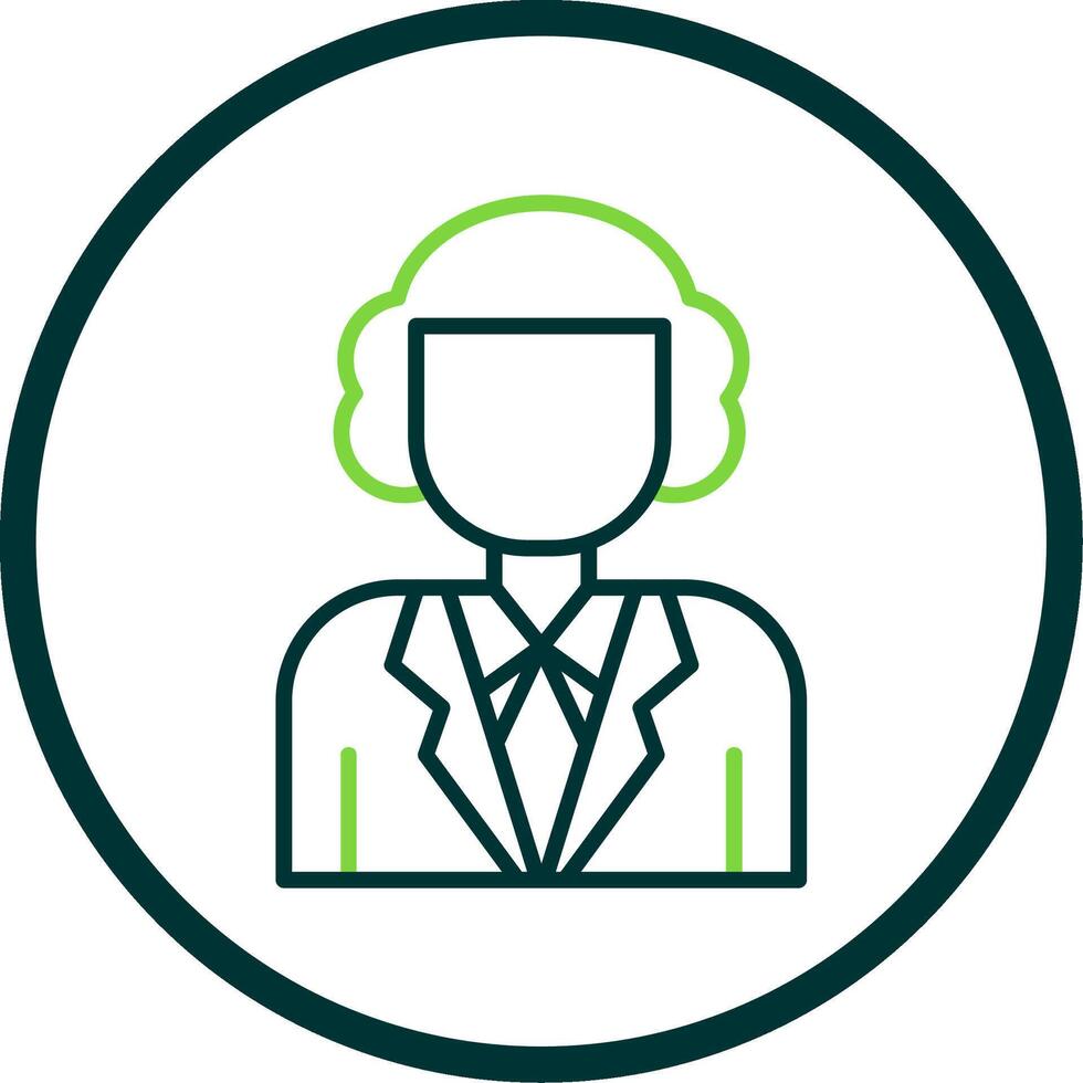 Judge Line Circle Icon vector
