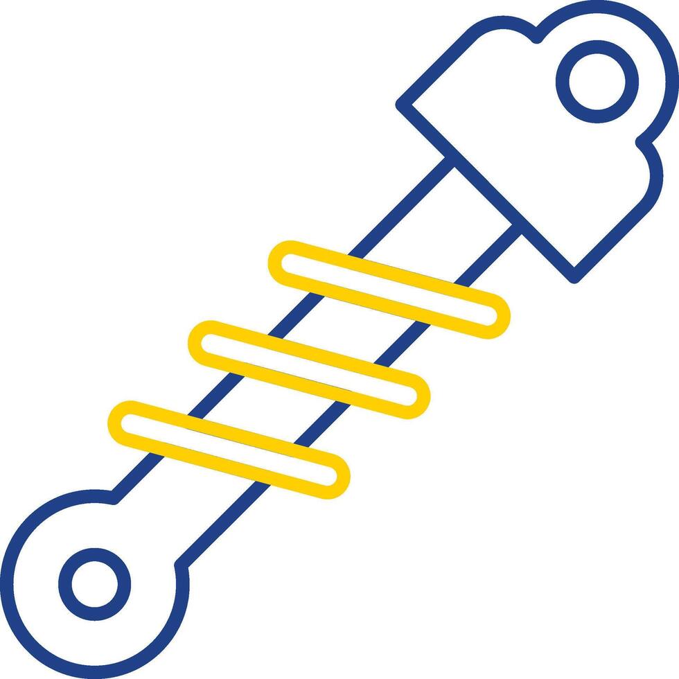 Shock Absorber Line Two Color Icon vector