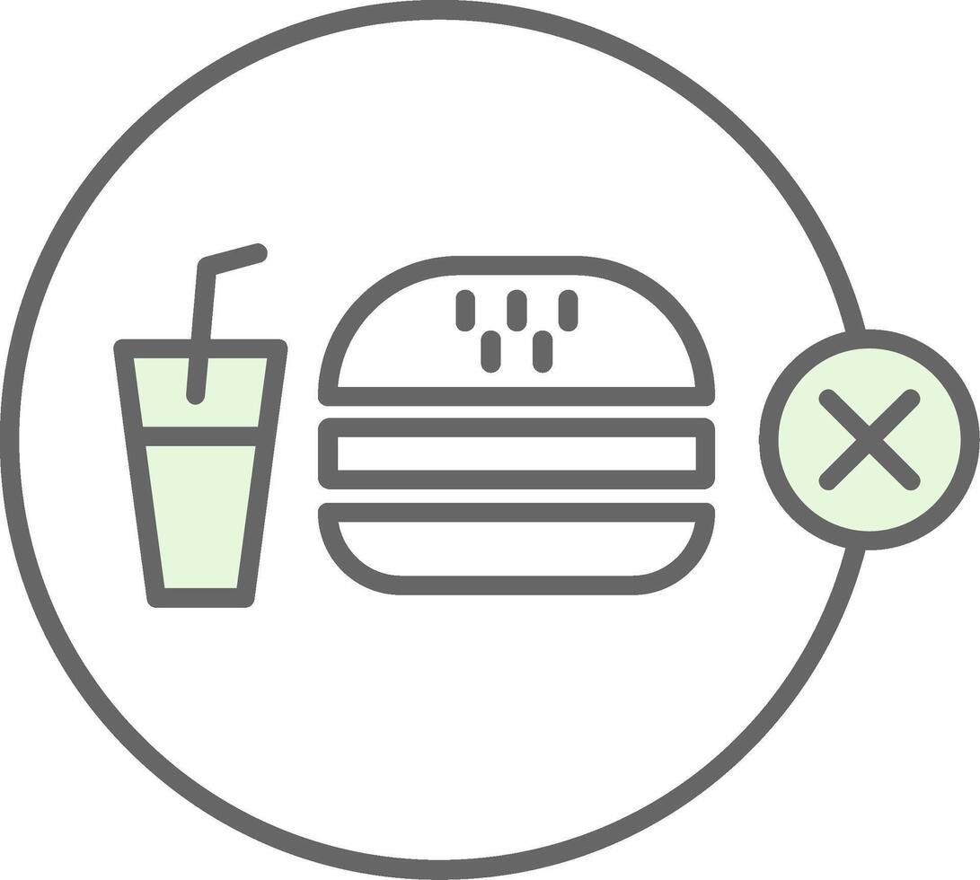 No Junk Food Fillay Icon vector