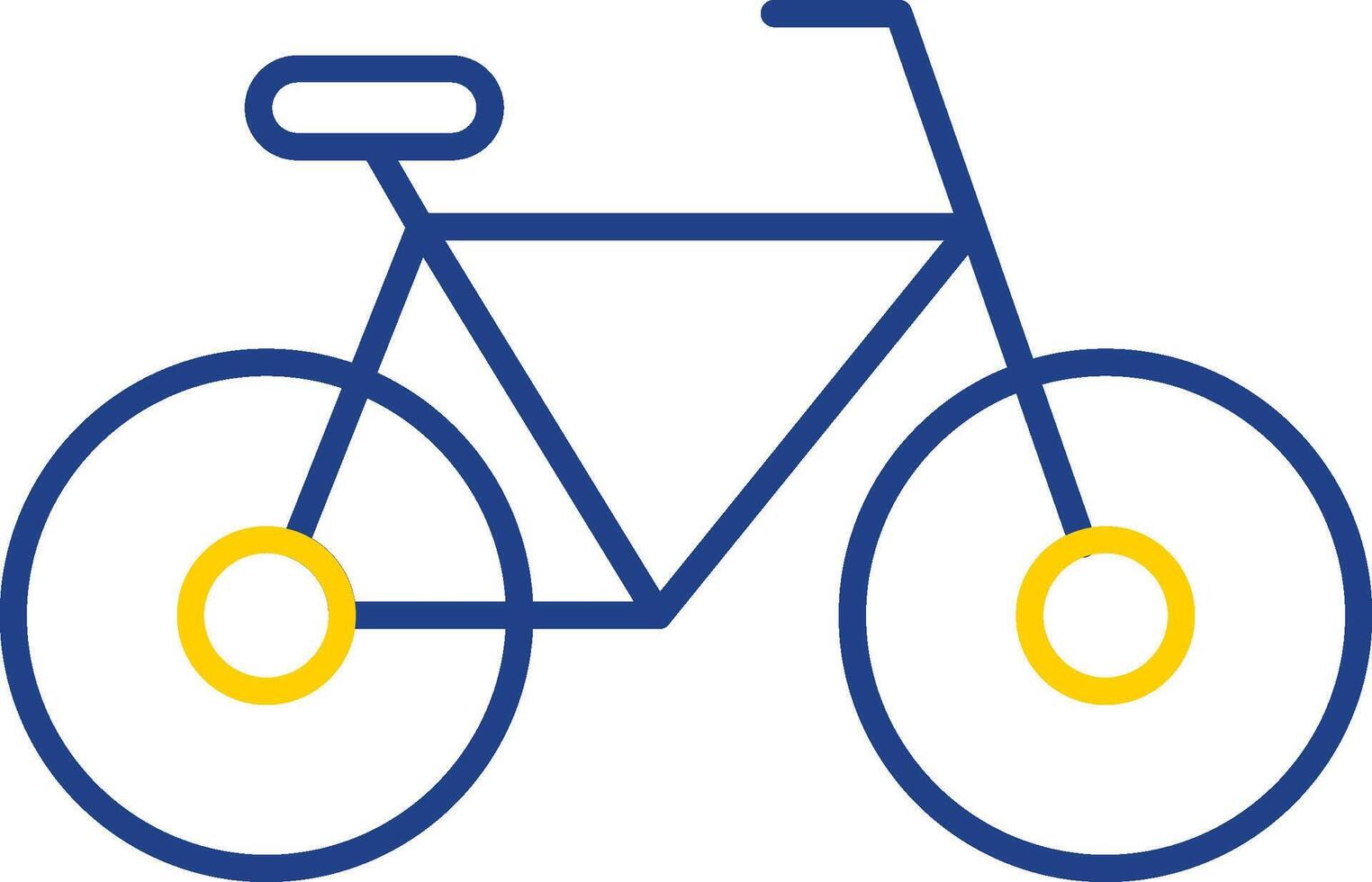 Bicycle Line Two Color Icon vector