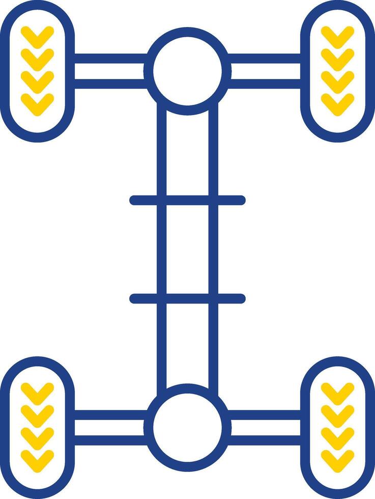 Chassis Line Two Color Icon vector