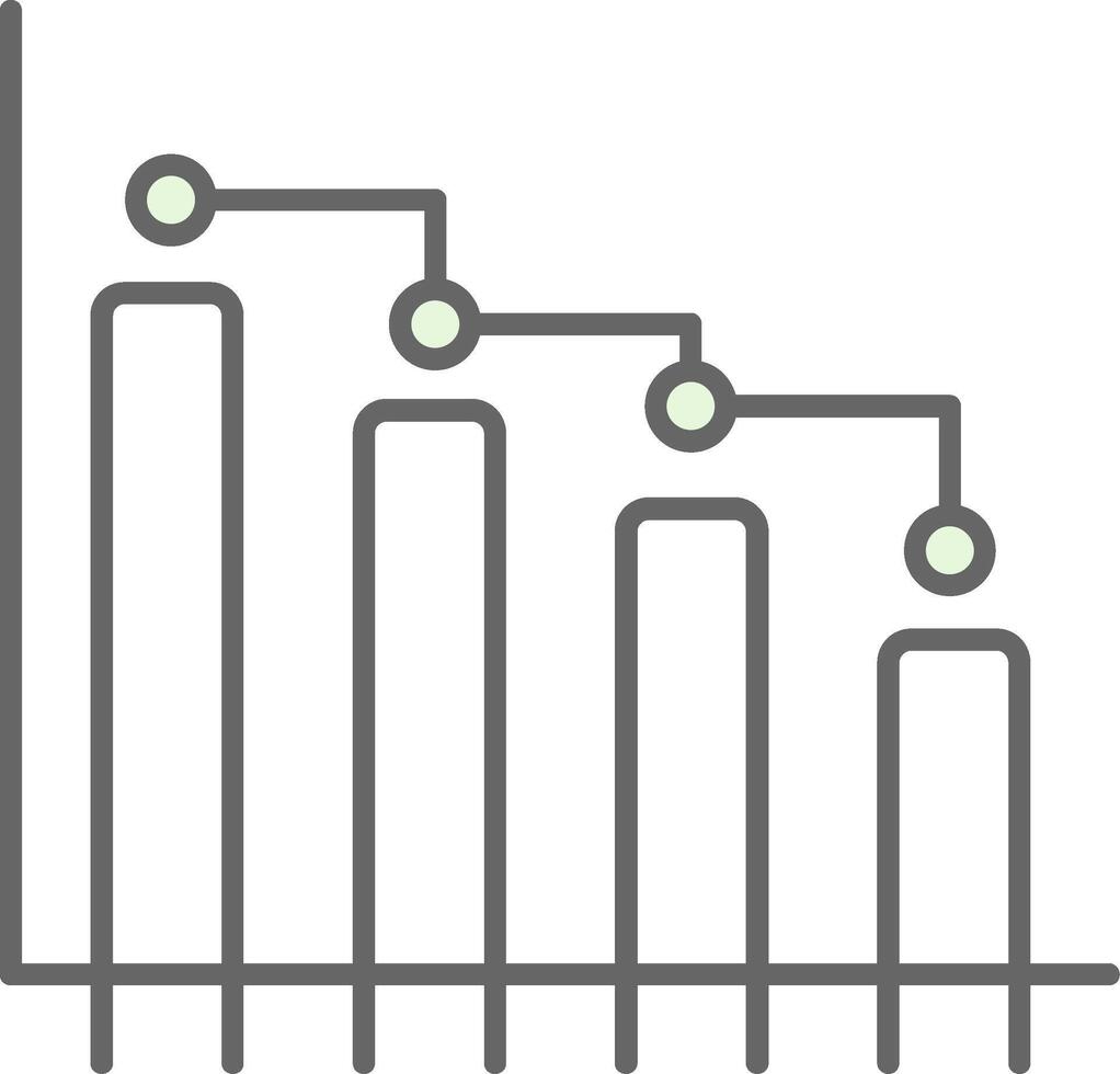 Bar Graph Fillay Icon vector