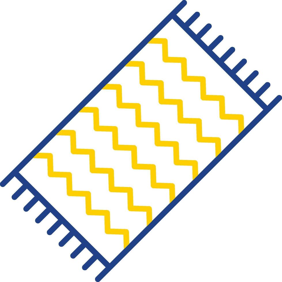 Beach Towel Line Two Color Icon vector