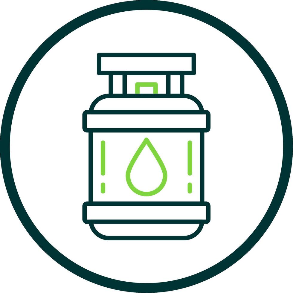 Propane Line Circle Icon vector