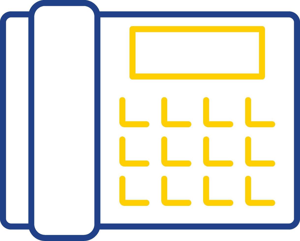 Telephone Line Two Color Icon vector