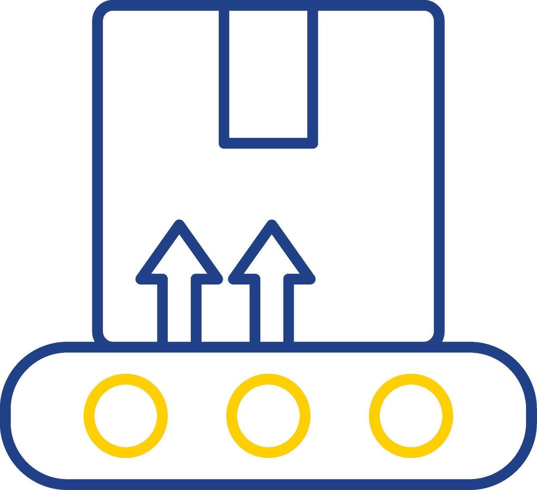 Conveyor Line Two Color Icon vector