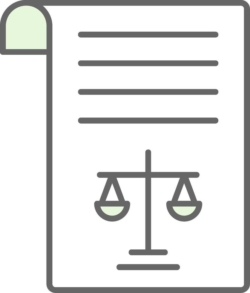 legal documento relleno icono vector