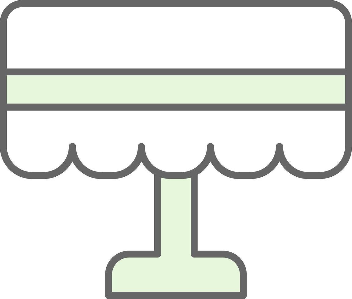 Table Cloth Fillay Icon vector