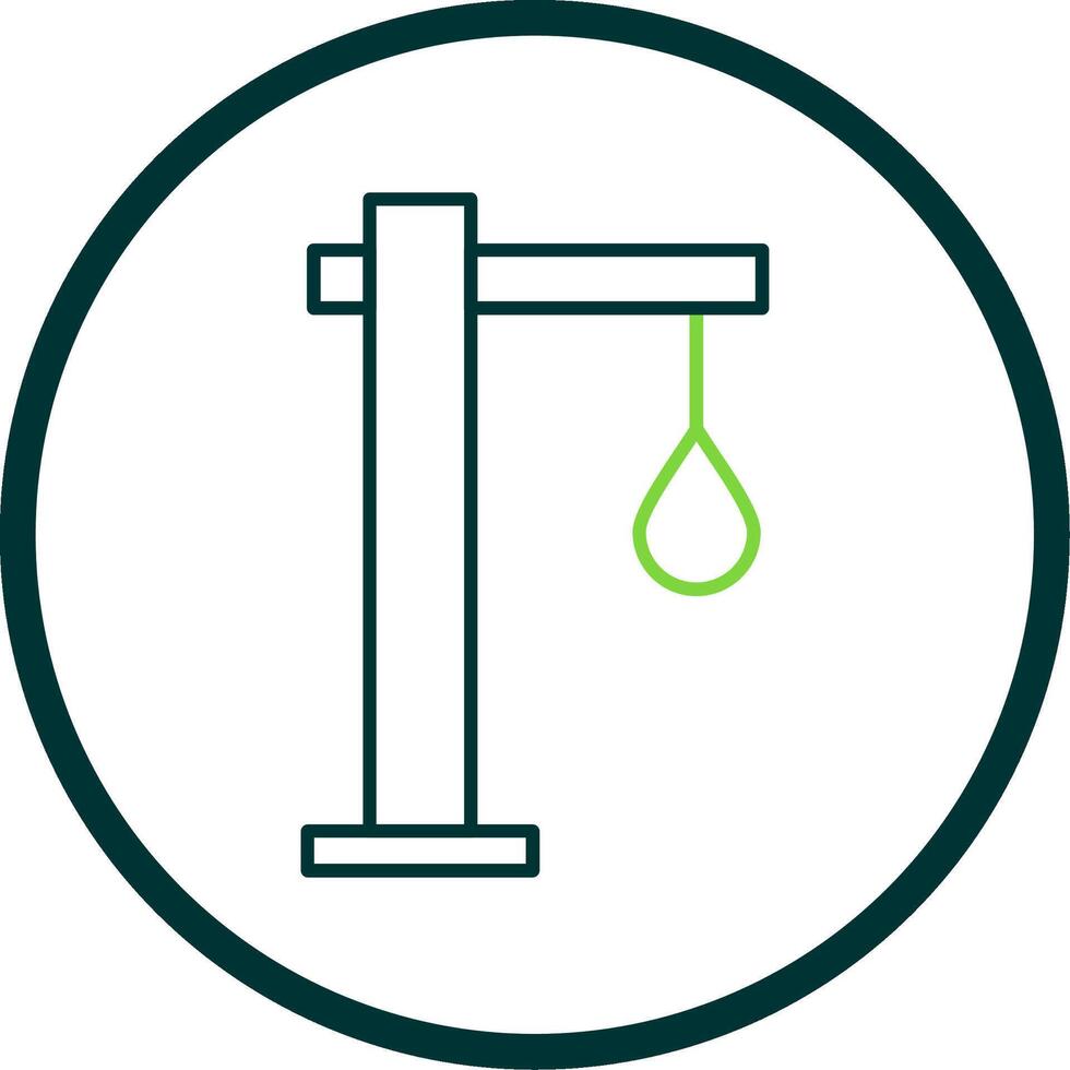 Gallows Line Circle Icon vector