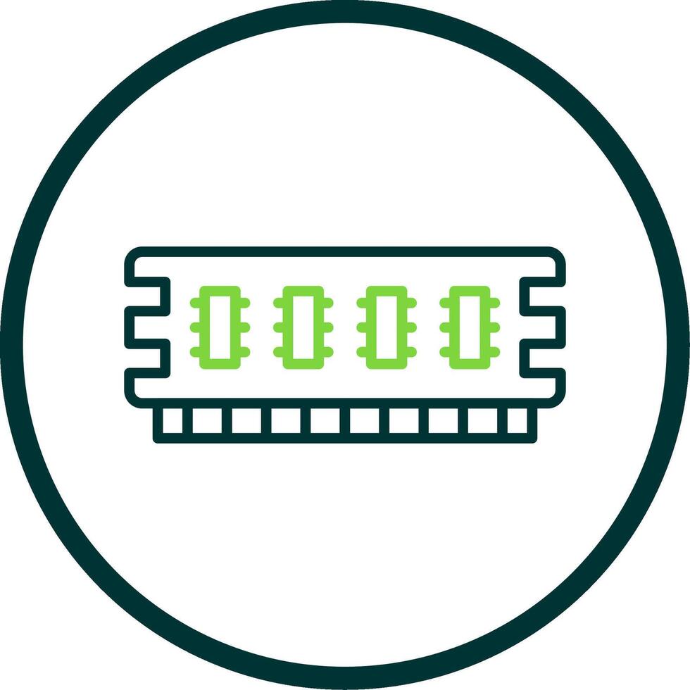 Ram Line Circle Icon vector