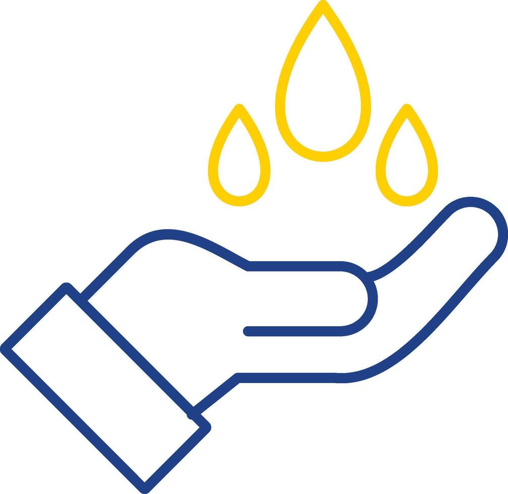 Save Water Line Two Color Icon vector