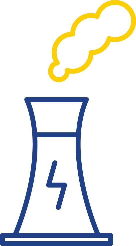 Pollution Line Two Color Icon vector