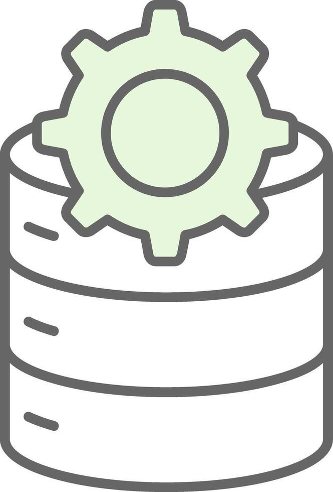 Database Management Fillay Icon vector