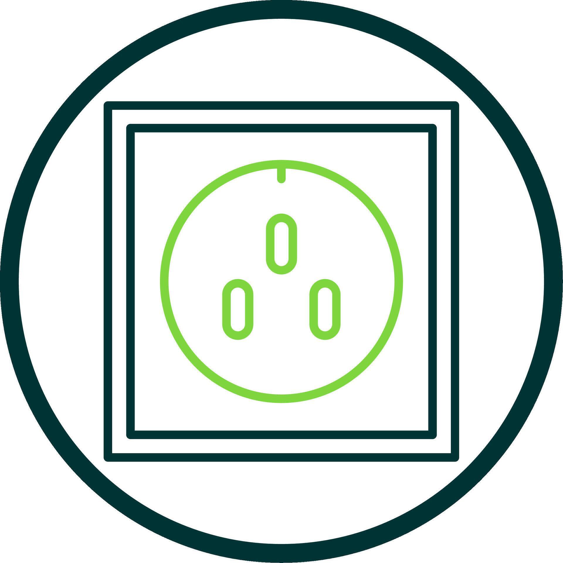 Socket Line Circle Icon 42821443 Vector Art at Vecteezy