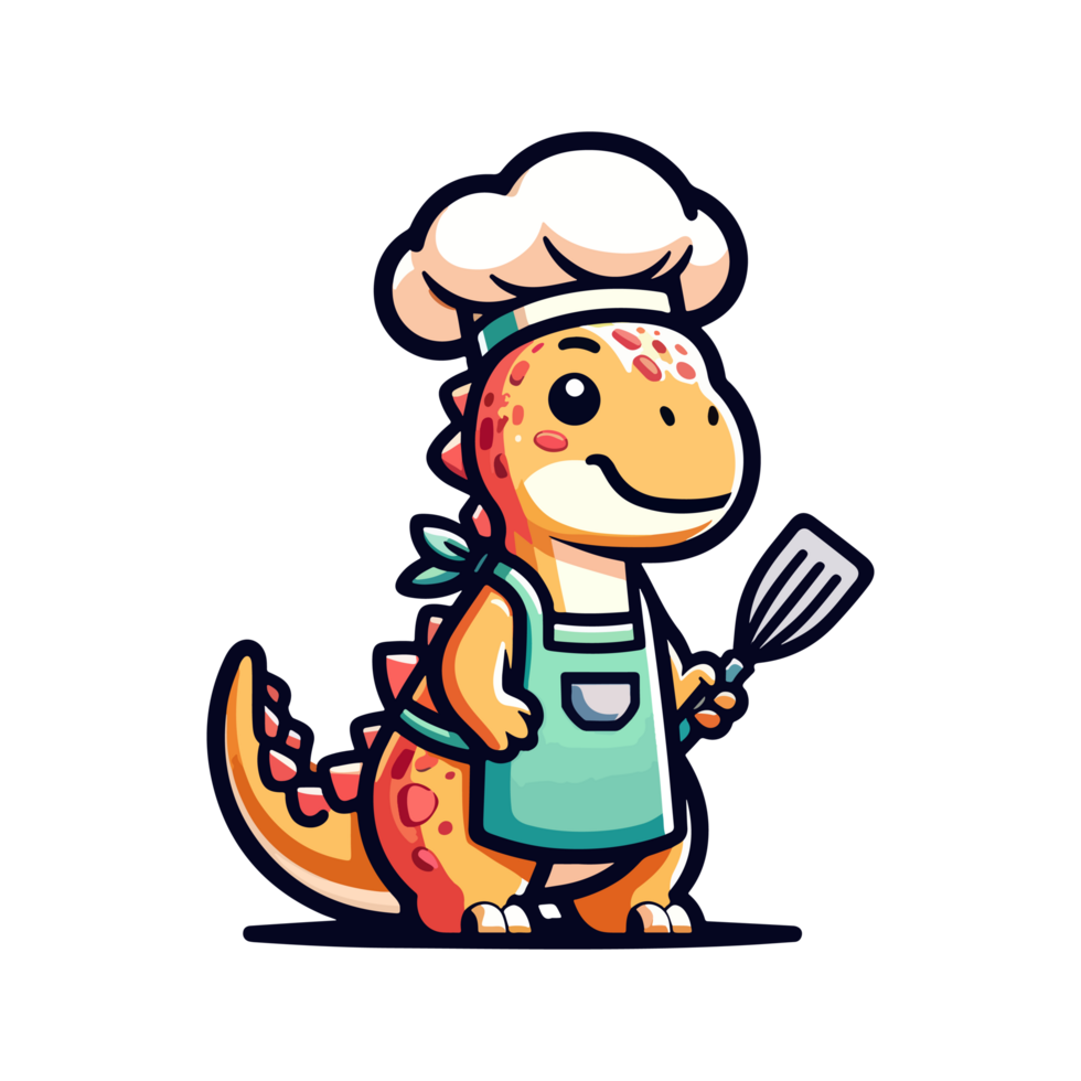 carino icona personaggio dinosauro capocuoco png