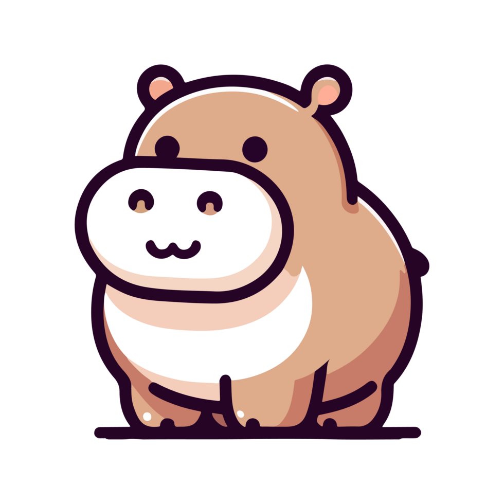 cute icon character hippopotamus png