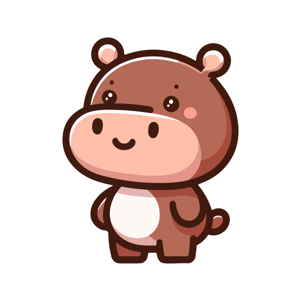 cute icon character hippopotamus png