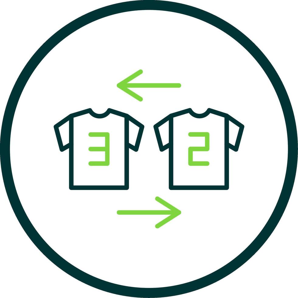 Substitution Line Circle Icon vector