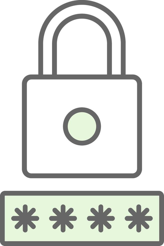 Security Pin Fillay Icon vector