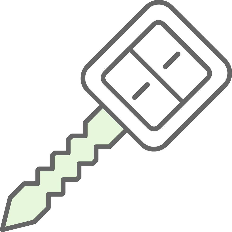 Car Key Fillay Icon vector