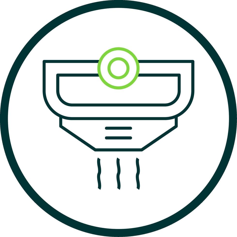 Smoke Detector Line Circle Icon vector