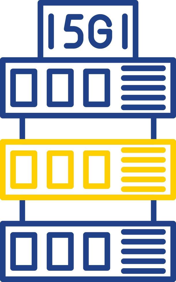 Server Line Two Color Icon vector